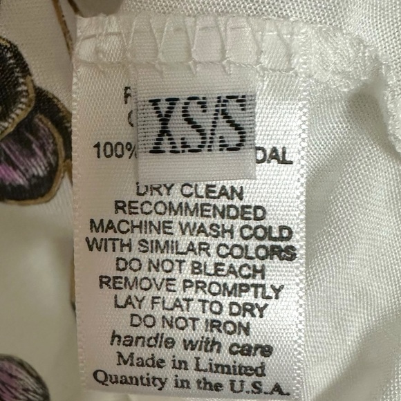 Lauren Moshi Orchid Heart Dolman Sleeve Tee in White Size XS / Small NEW NWT - Picture 12 of 13